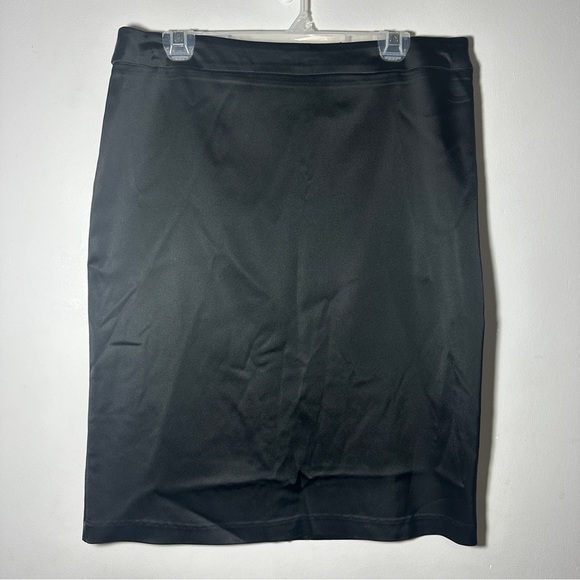 MSK Black Pencil Skirt Zips in Back Size 12 Officecorp - Picture 1 of 6